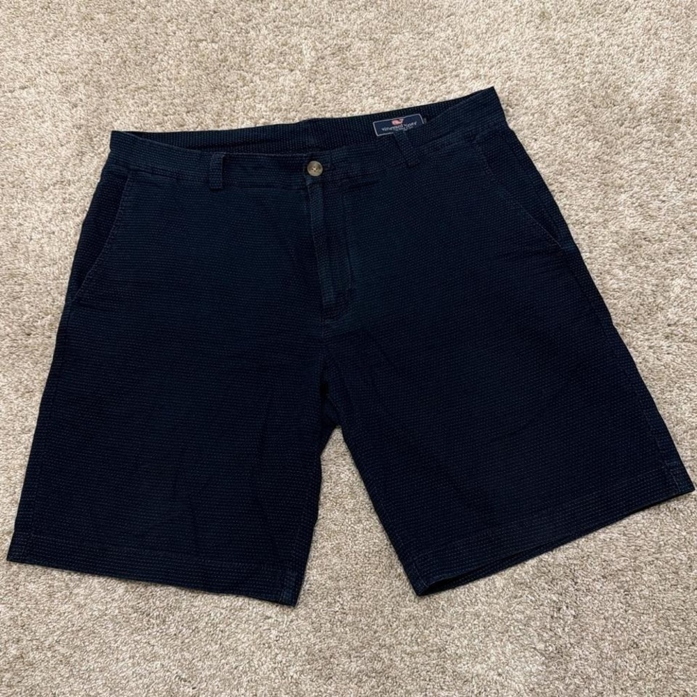Vineyard Vines Flat Front Shorts‎ | Navy Micro Dot | 34
